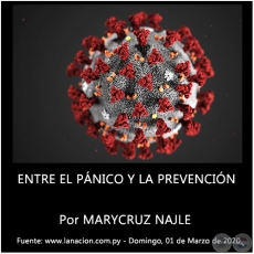 ENTRE EL PNICO Y LA PREVENCIN - Por MARYCRUZ NAJLE - Domingo, 01 de Marzo de 2020